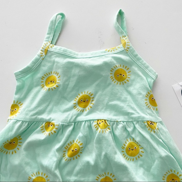 Old Navy Teal Sunshine Face Strapless Dress - Picture 2 of 5